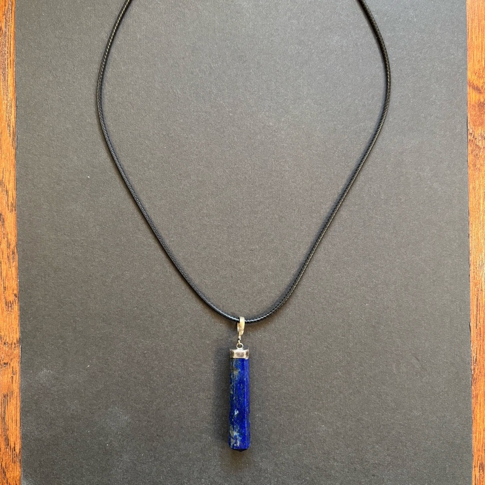 ReMixed Blue Sodalite Obelisk Pendant Necklace | 18 IN